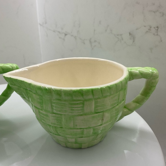 Vintage 70’s Fruit Basket Ceramic Sugar & Creamer Set - Picture 3 of 11